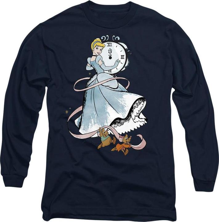 Actual product image Cinderella Unisex Adult Clock Strikes Twelve Jaq And Gus T-Shirt (XXL)