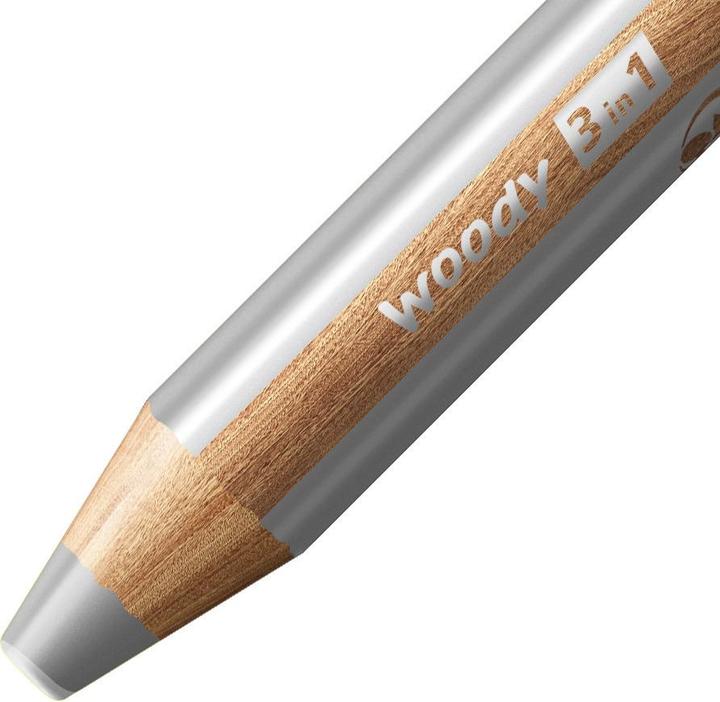 Actual product image STABILO woody 3 in 1 coloured pencil with sharpener and brush (Pastel shades, 18 x)