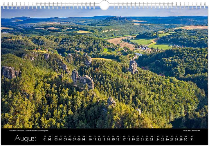 Image du produit Kalender Schsische Schweiz Luftaufnahmen 2026 (45 x 30 cm, Allemand)