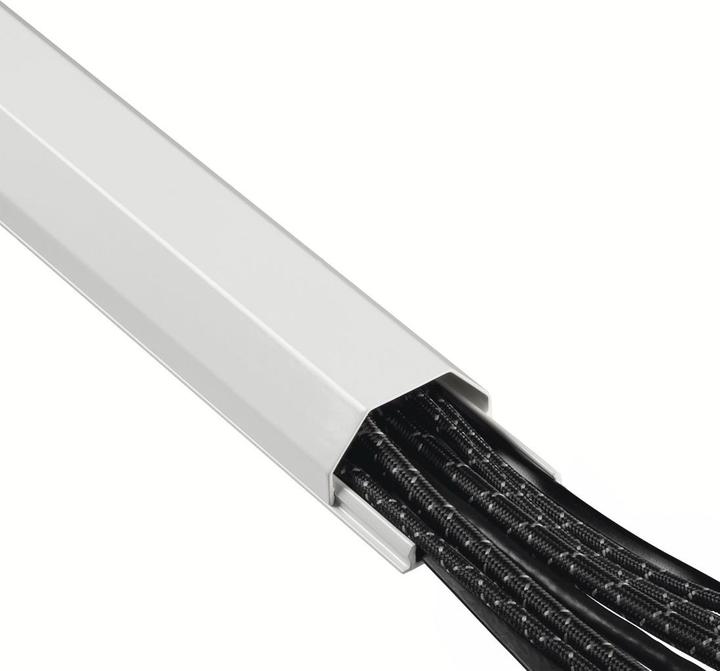 Produktbild Hama Alu-Kabelkanal, eckig, 110 x 5 x 2,6 cm, Weiss (Kabelkanal, 110 cm)
