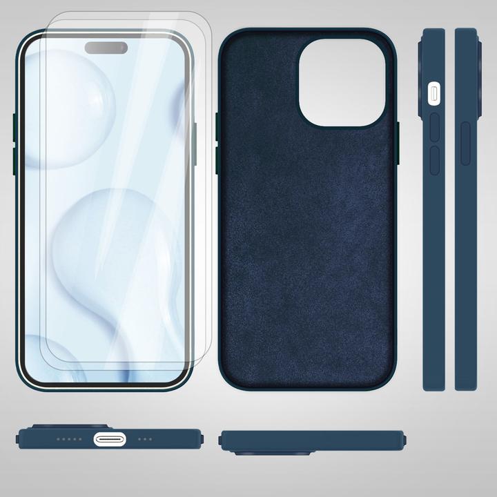 Produktbild Nalia Liquid Silikon Hülle mit MagSafe Funktion & 2x Display Schutzglas (Apple iPhone 14 Pro)