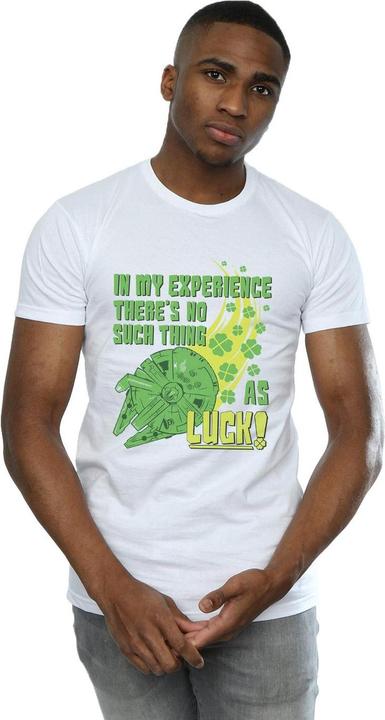Actual product image Star Wars Mens Millennium Falcon Shamrock Luck T-Shirt (M)