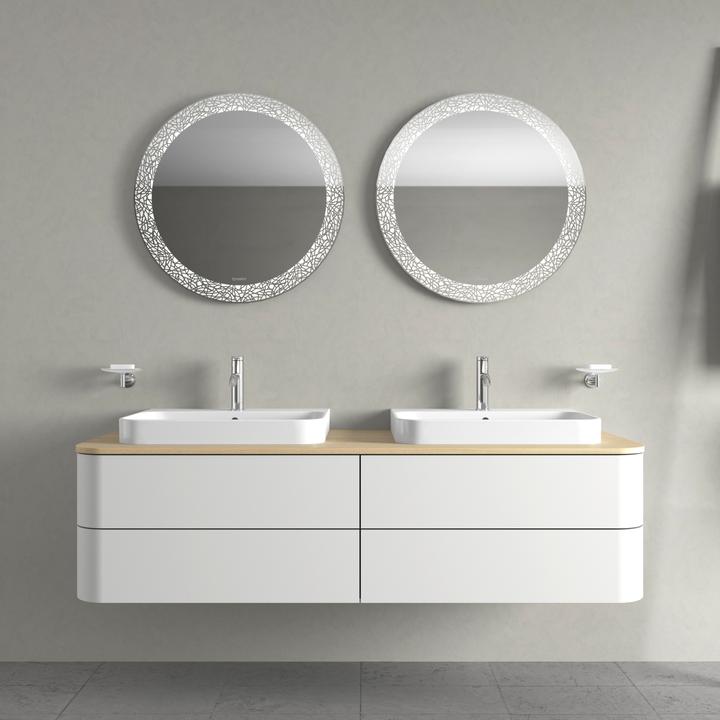 Produktbild Duravit Aufsatzbecken HAPPY D.2 PLUS m ÜL m HLB 600x460mm 1 Hahnloch weiss WG (460 mm, 600 mm)