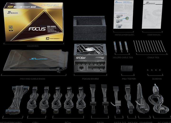 Produktbild Seasonic Focus GX ATX 3.0 (850 W)