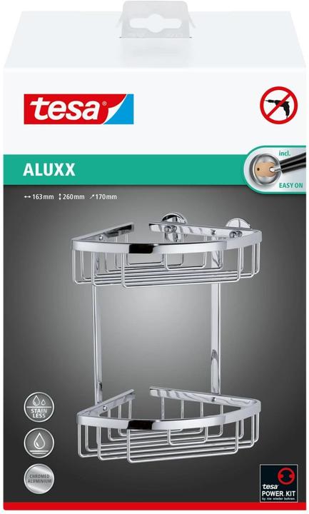Immagine prodotto tesa Piatto doccia ALUXX con soluzione adesiva senza forare (18 x 18 x 26,5 cm)
