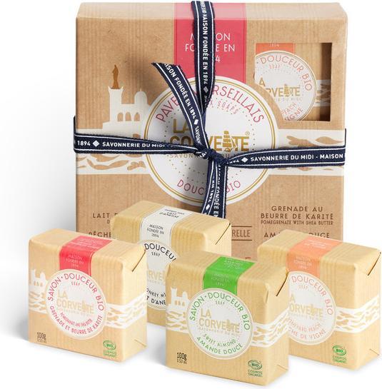Produktbild La Corvette Geschenkbox Seifen Bio Sanft (Handseifenspender)