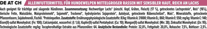 Nährwerte und Zutaten Pro Plan Medium Puppy (Junior, 1 Stk., 12000 g)
