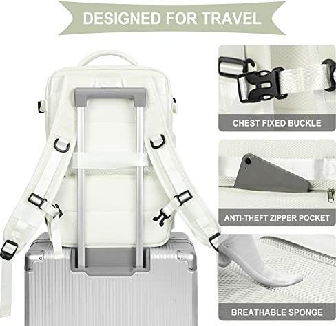 Image du produit Only-Bags.Store Sac de cabine pour EasyJet 45x36x20 Travel Rucksack Ryanair avec port USB Avion Sac à dos