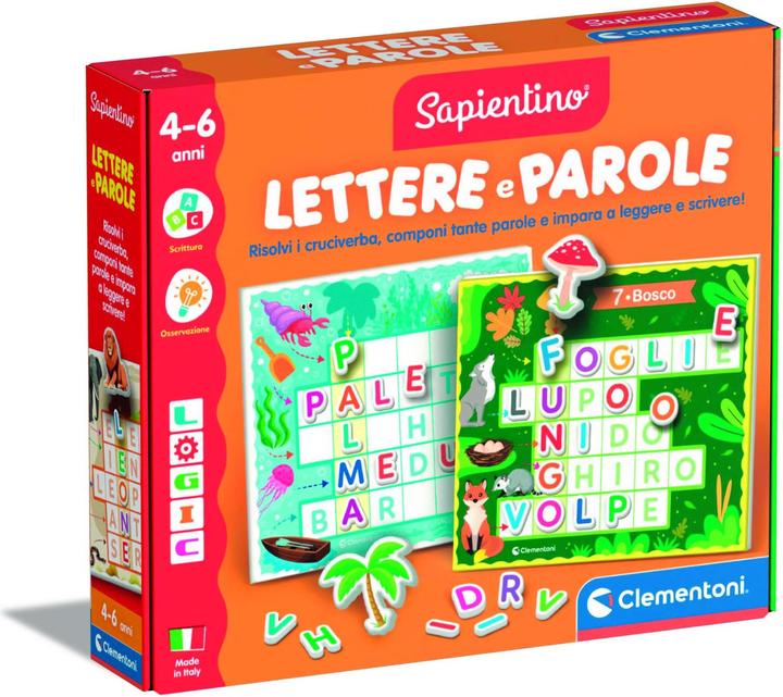 Image du produit Clementoni Sapientino Logic cartes illustrées avec des lettres, des mots croisés pour les enfants, Flashc