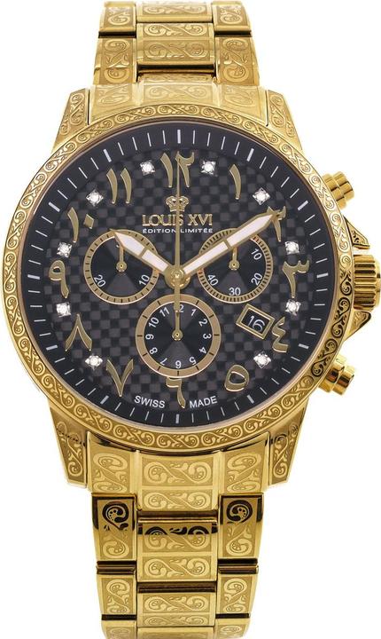 Louis XVI LXVI1094 Palais Royale Arabo (Orologio da polso analogico, Fatto in Svizzera, Cronografo, 43 mm)