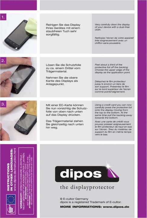 Produktbild Dipos Displayschutzfolie Crystalclear (2 Stück, Acepad A121)
