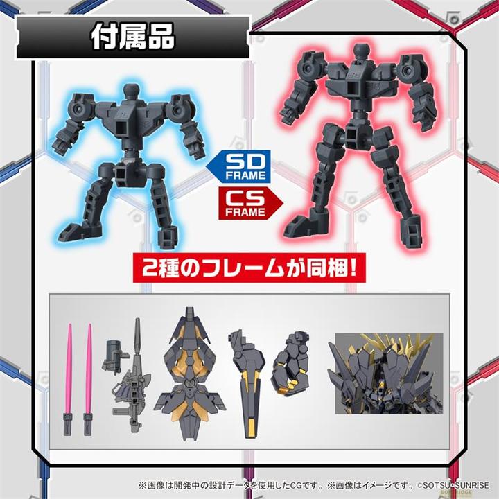 Image du produit Bandai SD GUNDAM -Cross Silhouette Unicorn 02 Banshee & Norn Parts -Model Kit