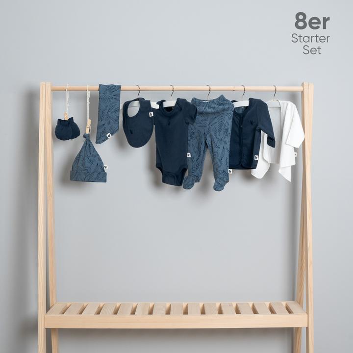Actual product image TotsTale Premium 8 pcs. Newborn starter set – baby clothes made from organic cotton – birth gift (50, 56, 62, 68)
