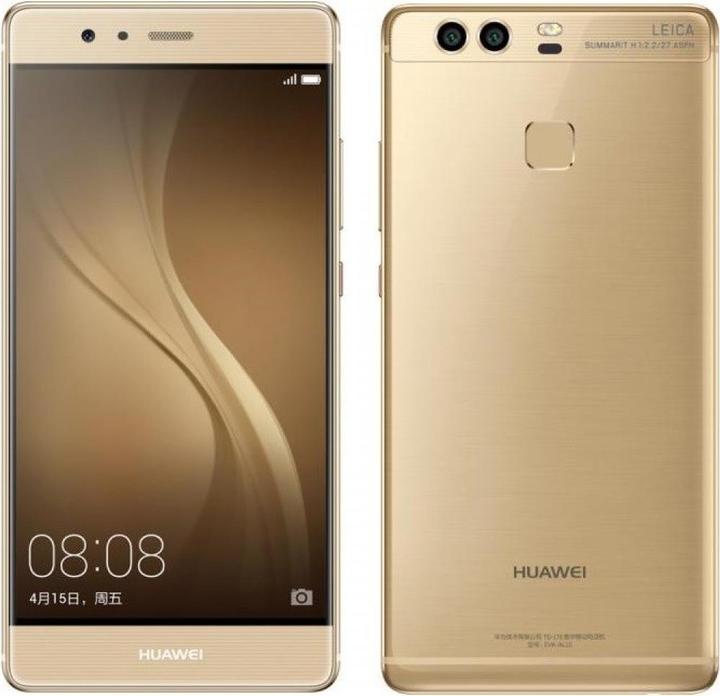 Produktbild Huawei P9 (32 GB, Gold, 5.20", Hybrid Dual SIM, 12 Mpx, 4G)