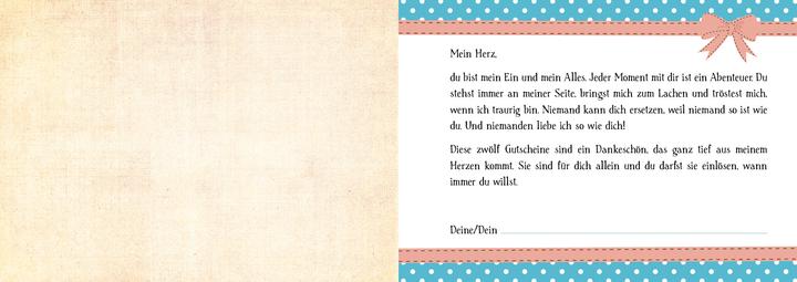 Produktbild Was ich an dir liebe – 12 persönliche Gutscheine für dich (Deutsch, 2020)