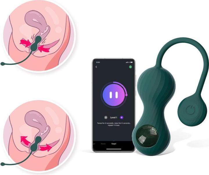 Image du produit Magic Motion Vibromasseur Crystal Duo Smart Kegel avec kit de poids