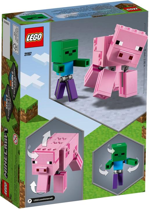 Actual product image LEGO BigFig pig with zombie baby (21157, LEGO Minecraft)