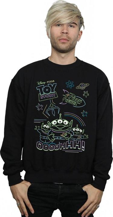 Actual product image Disney Mens Toy Story Neon Little Green Men Sweatshirt (M)