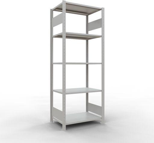 Système d'étagères de base MULTIplus150 sans boulons avec longerons.