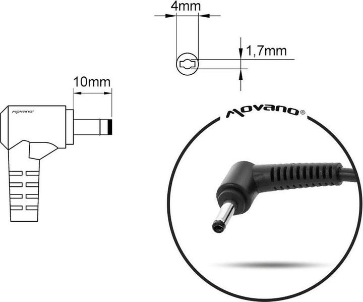 Image du produit Mitsu chargeur de notebook 19.5v 4.62a 4.0x1.7 - dell (90 W)