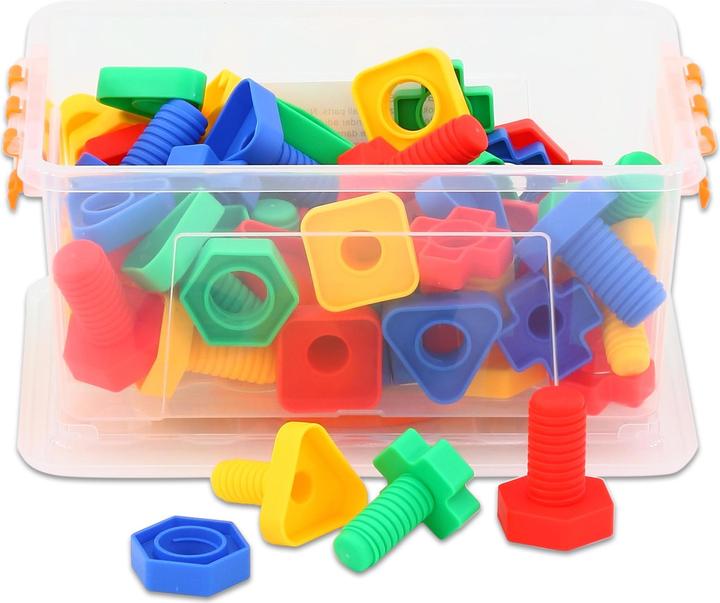 Actual product image Betzold Colorful screw game, 64 pcs.
