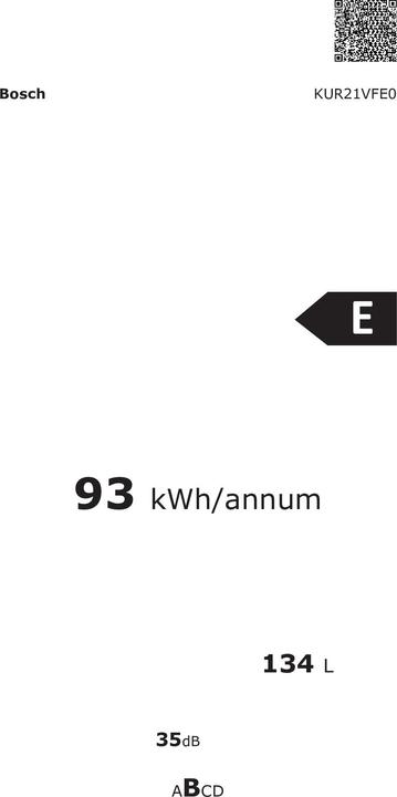 Produktbild Bosch Hausgeräte Unterbau-Kühlschrank (134 l)