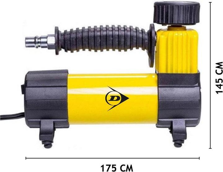 Productafbeelding Dunlop Pomp - reiscompressor, 12V, DC 100PSI (7 bar, 25 l)