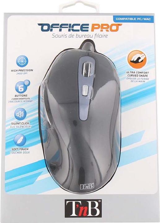 Immagine prodotto T'nB TNB Office Mouse Cablato Nero Ultra (Cablato)