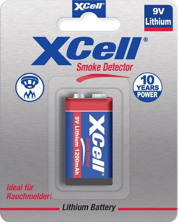 XCell Batteria a blocco da 9 V al litio ER9 (1 pz., 9V Block, 1200 mAh)