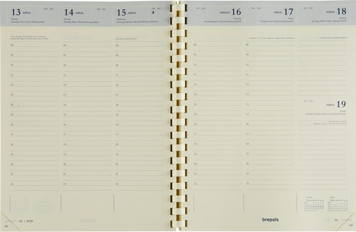 Produktbild Brepols Agenda Timing Cube 2025 26.3.1482 1W/2S ass. ML 17x22cm (17 x 22 cm, Niederländisch)