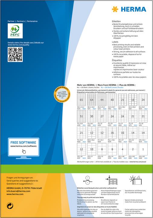 Actual product image HERMA Shipping labels A4