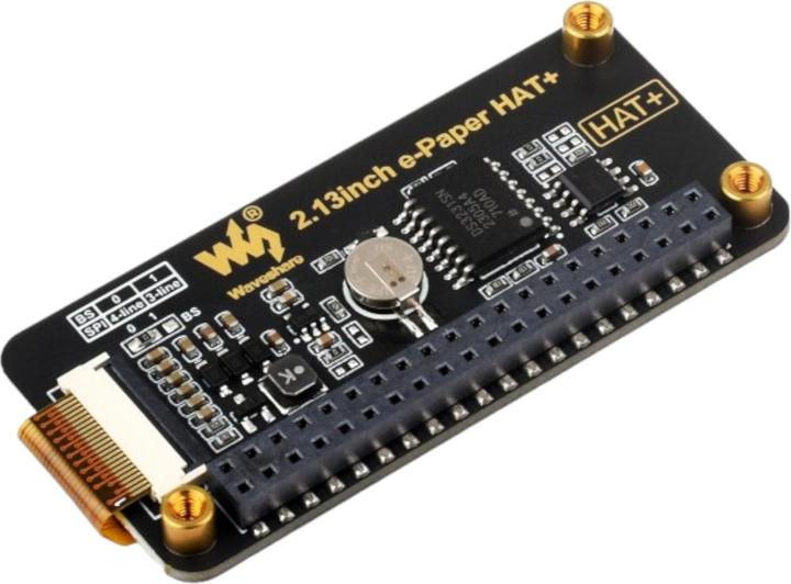 Immagine prodotto WaveShare Display E-Ink da 2,13 pollici HAT+ per Raspberry Pi