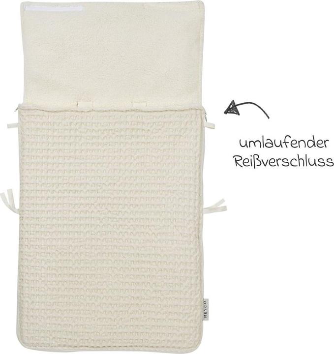 Actual product image Meyco Waffle teddy footmuff