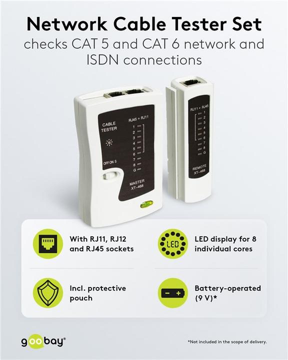 Actual product image Goobay Network cable tester