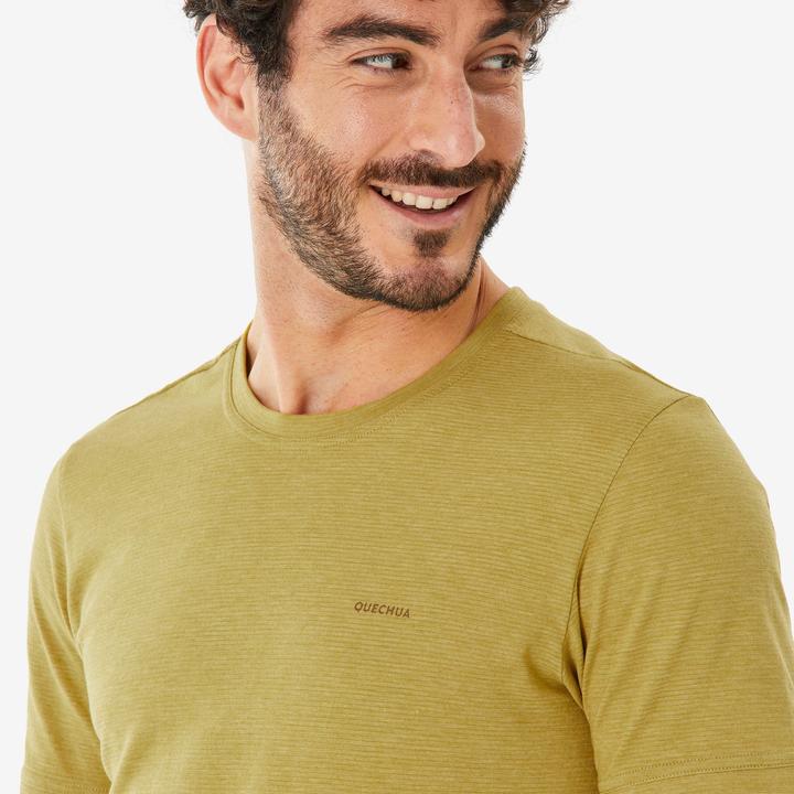 Produktbild Quechua Wandershirt Herren kurzarm - NH500 Fresh khaki (S)