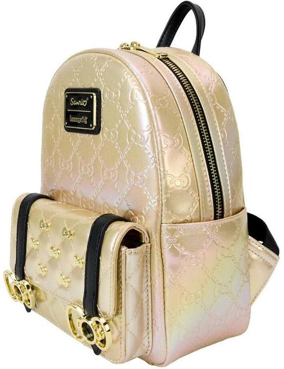 Actual product image Loungefly Hello Kitty 50th Anniversary by Mini Backpack Metallic Gold