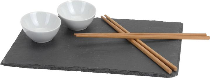 Image du produit Natura Punto Set à sushi 7 pièces, bols, ardoise, baguettes (7 pièce(s))