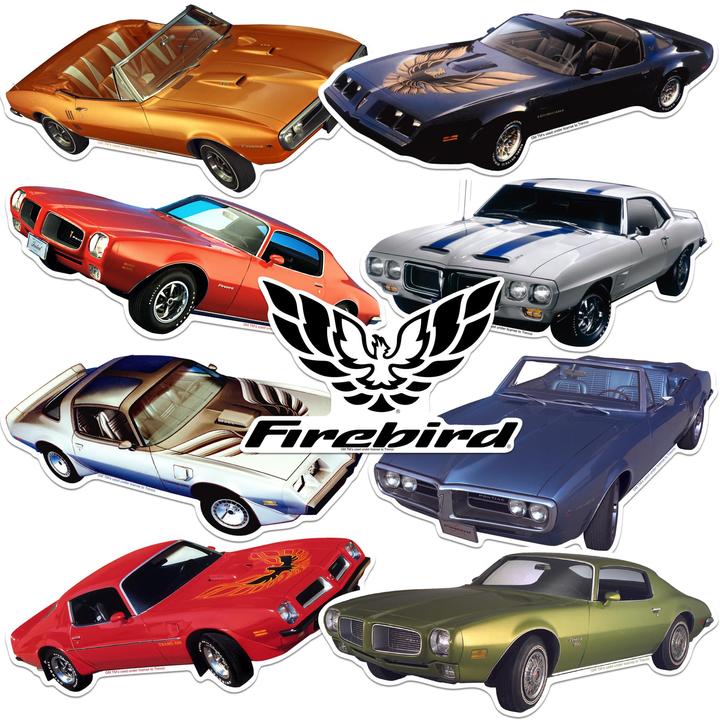 Actual product image Pontiac Firebird Deluxe Cars Stickers (Pack of 50)