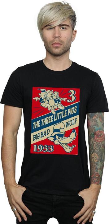 Immagine prodotto Disney Three Little Pigs And The Big Bad Wolf Maglietta Uomo (3XL)