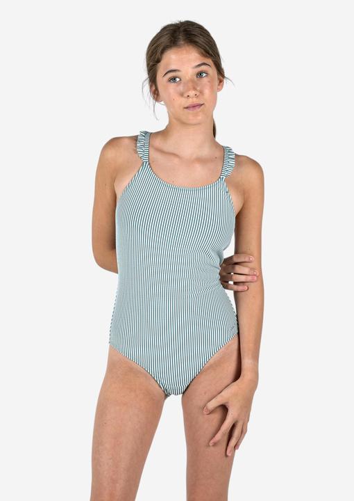 Actual product image Nabaiji Girls' swimming costume - Lanzarote khaki (5, 6)