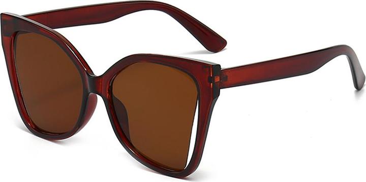Techsuit - Sunglasses (5335) - for Women with PC Frame and Lens, Butterfly Shape - Brown