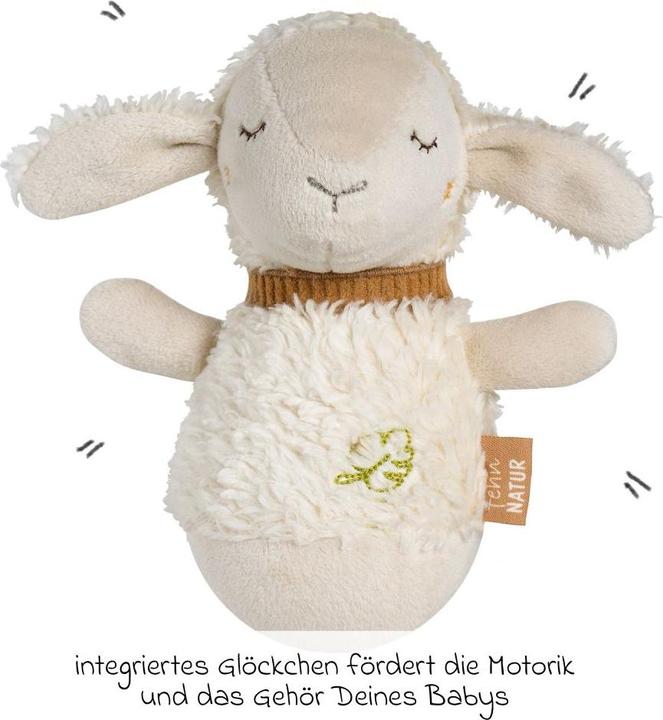 Actual product image Fehn Rasseln & Greiflinge Steh-auf-Figur NATUR - Schaf