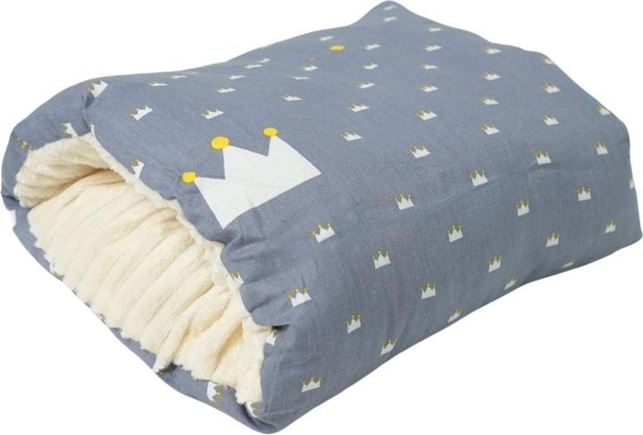 subtle blue with a stylish crown pattern