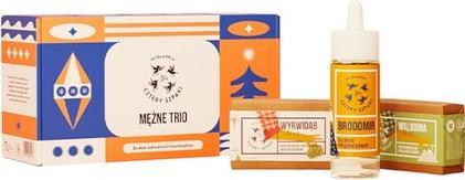 Image du produit Mydlarnia Cztery Szpaki Mezne Trio Huile à barbe Brodomir 30ml, Savon cheveux et barbe Waligora 110g, Corps