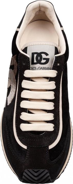 Produktbild Dolce & Gabbana velvet and suede cushion sneakers color black and ivory (42)