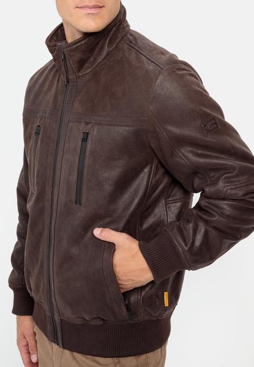 Produktbild Camel Active Lederblouson mit gestricktem Saum (50)