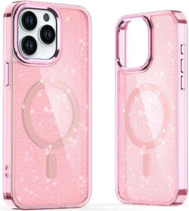 Hurtel Glitter Case MagSafe for iPhone 16 Plus - pink with glitter (Apple iPhone 16 Plus)