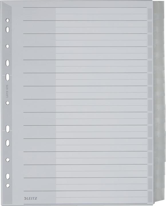 Produktbild Leitz Kunststoff-Register, blanko, A4 Überbreite, 15-teilig