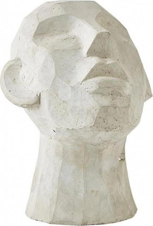 Image du produit Villa Collection Tête de sculpture en ciment sur pied (25 x 17.5 x 17.5 cm)