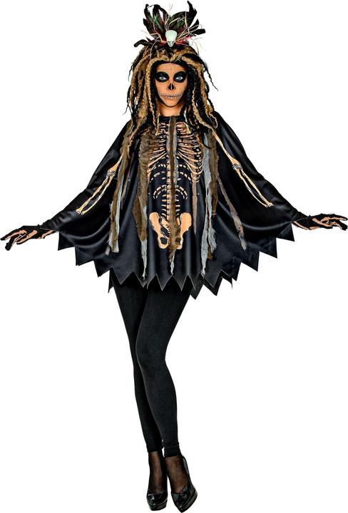 Produktbild Widmann Voodoo Priestrin Umhang: Poncho mit Kapuze (One Size)